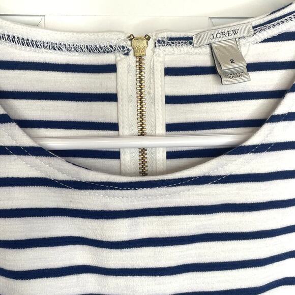 J Crew Women's Striped Fit and Flare Dress Size 2 Resort Nautical Preppy - Picture 13 of 16